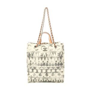 Chanel Canvas Leather Coco Mark Tote Bag